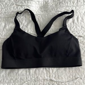 Black Medium Support Sports Bra